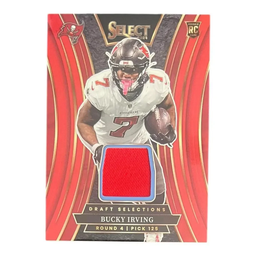 2024 Panini Select - Draft Selection Patch Bucky Irving #DSM-BIG Red Prizm (RC)
